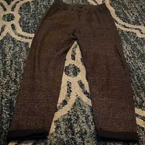 Billy Reid Herringbone Flat Front Trousers small brown